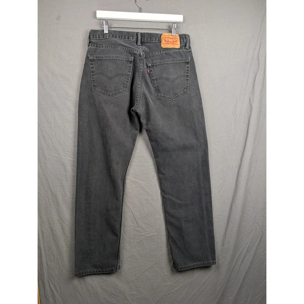 Levi 505 Regular Fit Straight Leg Jeans Black Size‎ 34x32
